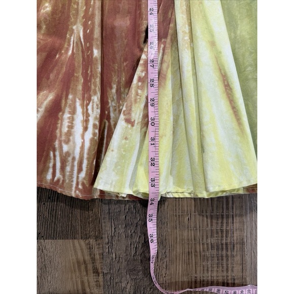 Twelfth Street by Cynthia Vincent Women's Large Tie-dye Ruched Full Maxi Skirt - Picture 10 of 12